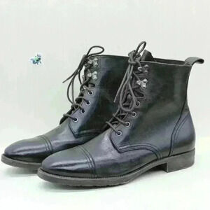 Banana Republic Men's Dark Brown Leather Lace Up Hook Chukka Boots Size US 9.5 M